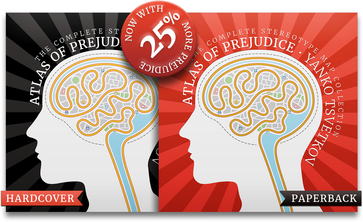 An International Bestseller, The Atlas Of Prejudice - Atlas Of Prejudice By Yanko Tsvetkov (1400x788), Png Download