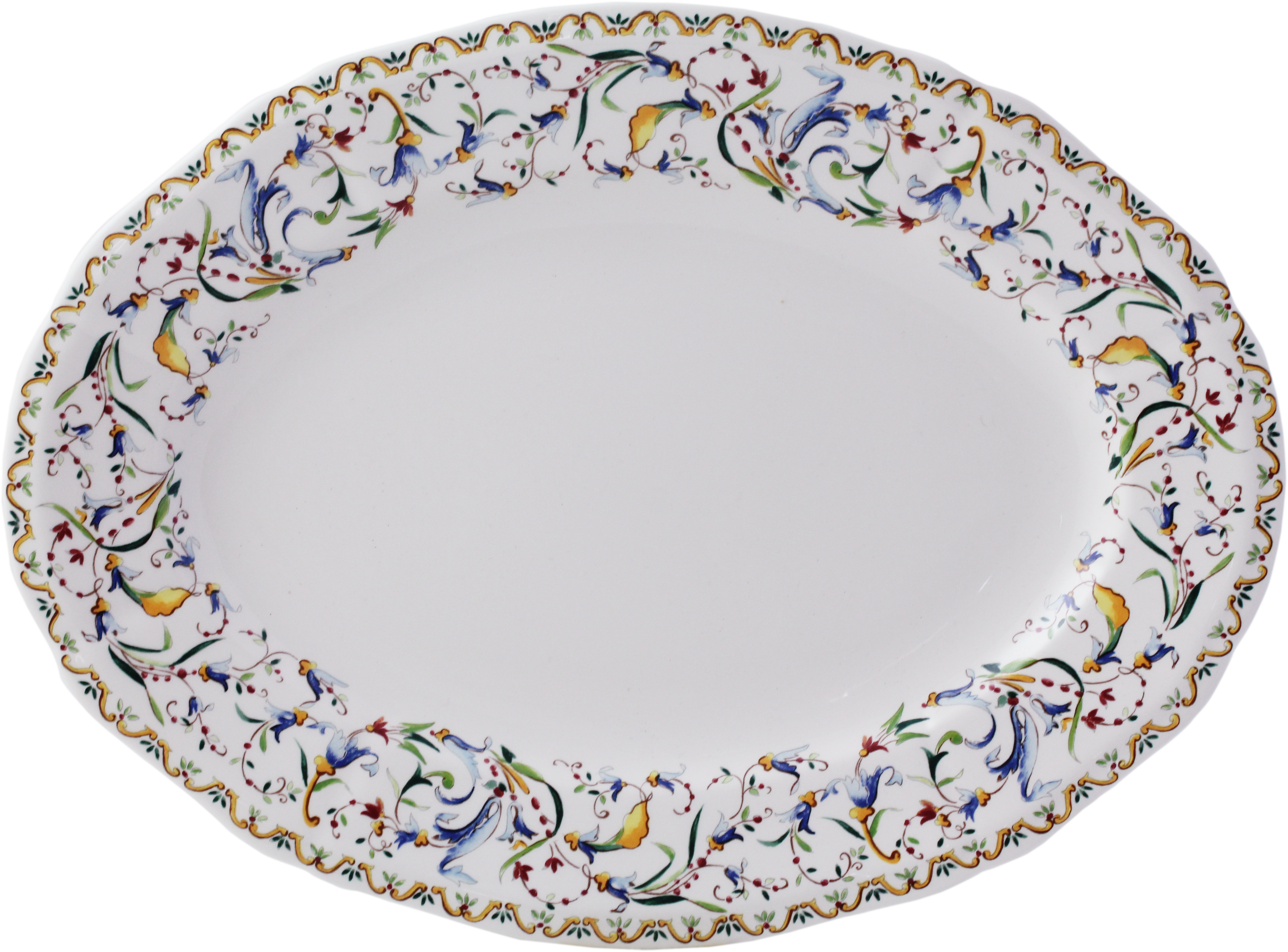 Oval Platter No 4- Small - Gien Toscana Oval Platter - Large (4075x3014), Png Download