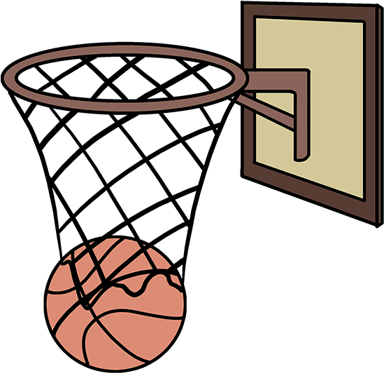How To Draw Basketball Hoop - Drawing (680x678), Png Download