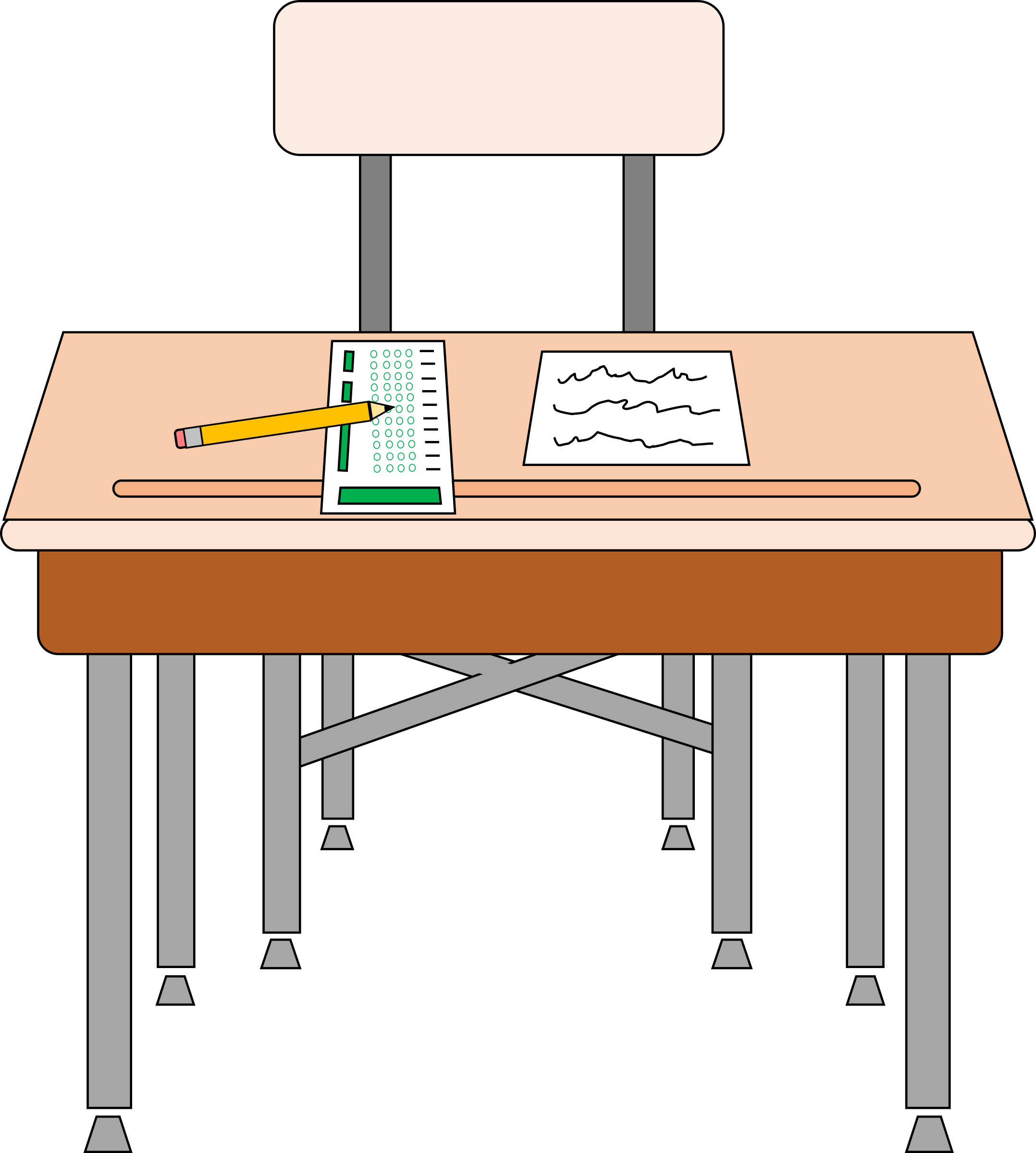 Download Student Desks For School Clipart Desk Clipart Png Image