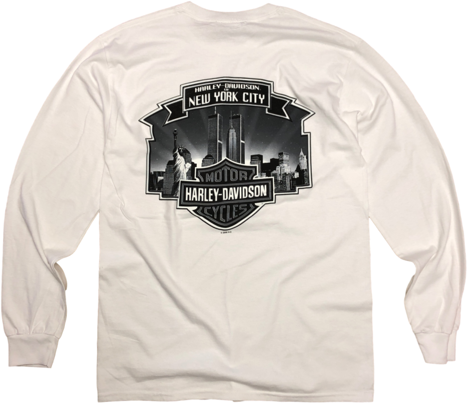 Nyc Exclusive Skyline White Long Sleeve Shirt - Long-sleeved T-shirt (1024x1024), Png Download
