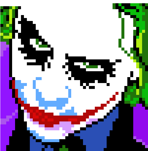 The Joker - Pixel Art Joker (570x590), Png Download