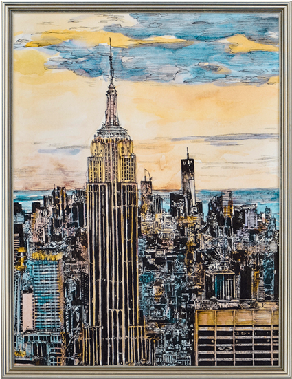 Cityscape - Nyc - New York City (550x550), Png Download