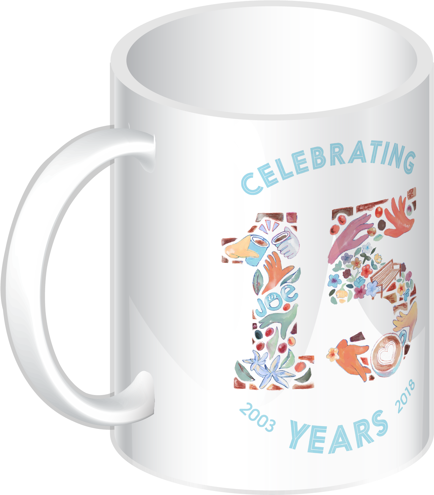 15th Anniversary Mug - Joe Coffee (2880x2880), Png Download