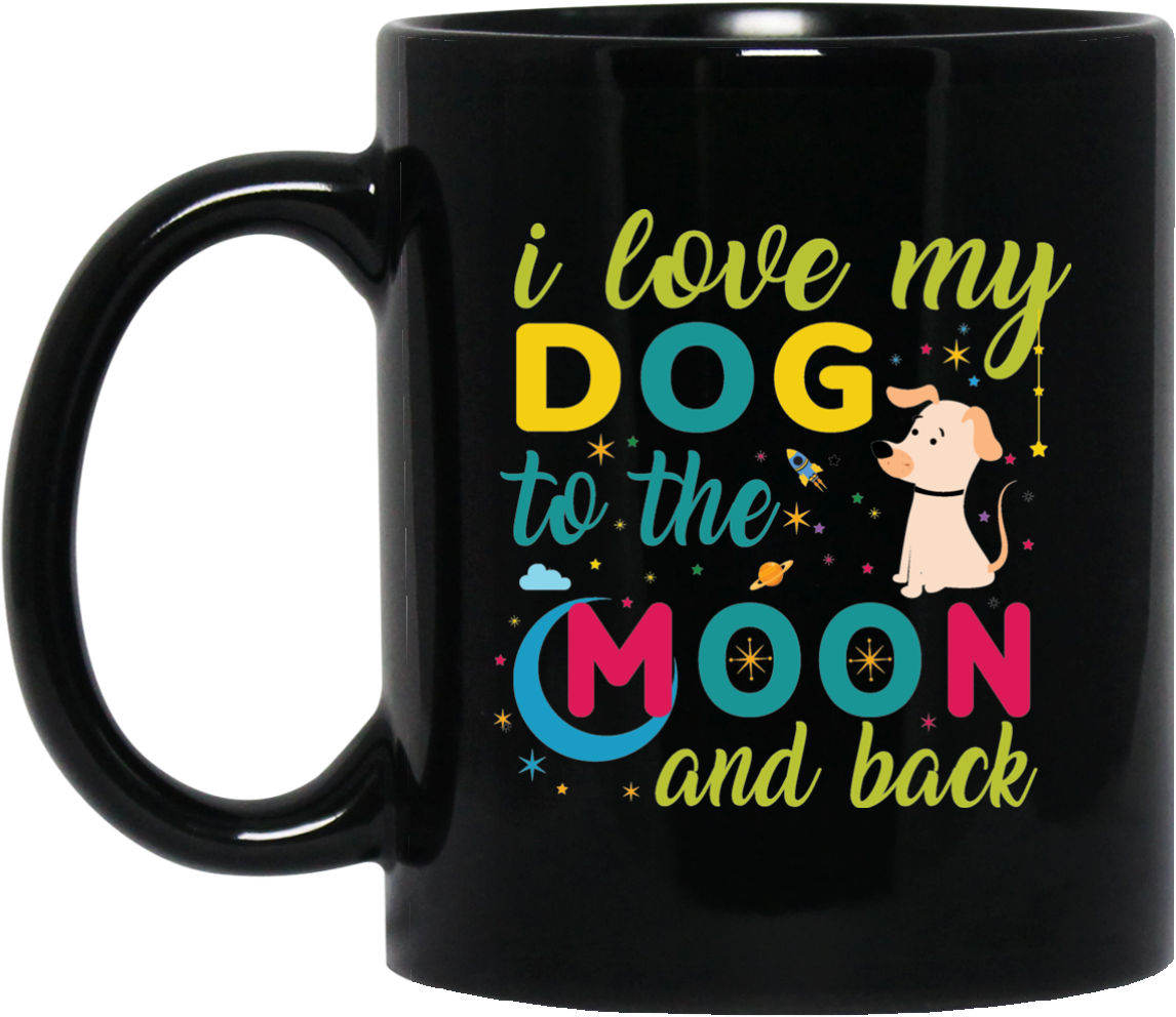 "i Love My Dog To The Moon & Back" Coffee Mug - Hallmark Movie Watching Mug (1155x1155), Png Download