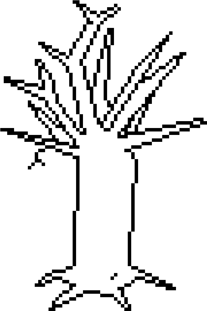 Dead Tree Base - Line Art (1200x1200), Png Download