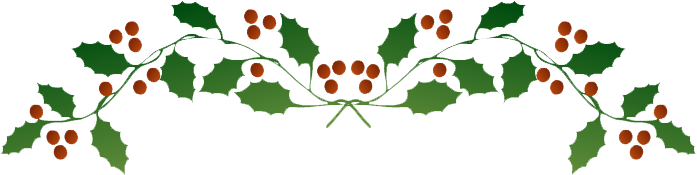 Holly Lights Png Picture - Christmas Holly Top Border (700x185), Png Download