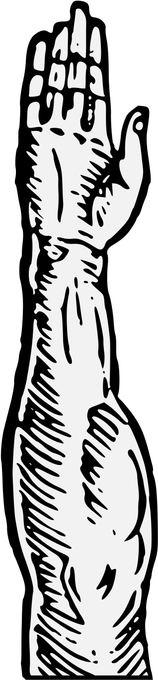 Arm Couped (374x1387), Png Download