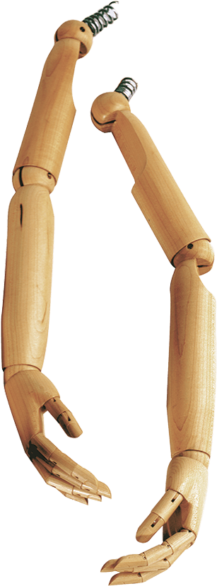 Wooden Articulated Arms/hands Female Item - Transparent Wooden Hands Png (650x900), Png Download