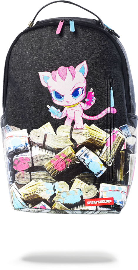 Sprayground Kitten Money Stacks Backpack - Sprayground Kitten Money Stacks (800x1021), Png Download