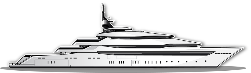 Mega Yacht Insurance - Luxury Yacht (852x250), Png Download
