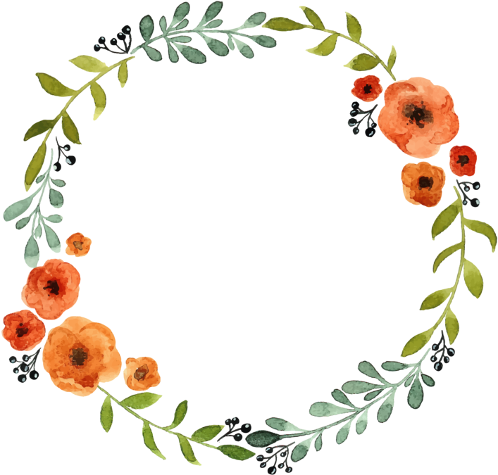 Floral Wreath Personalised Name - Wreath (800x800), Png Download