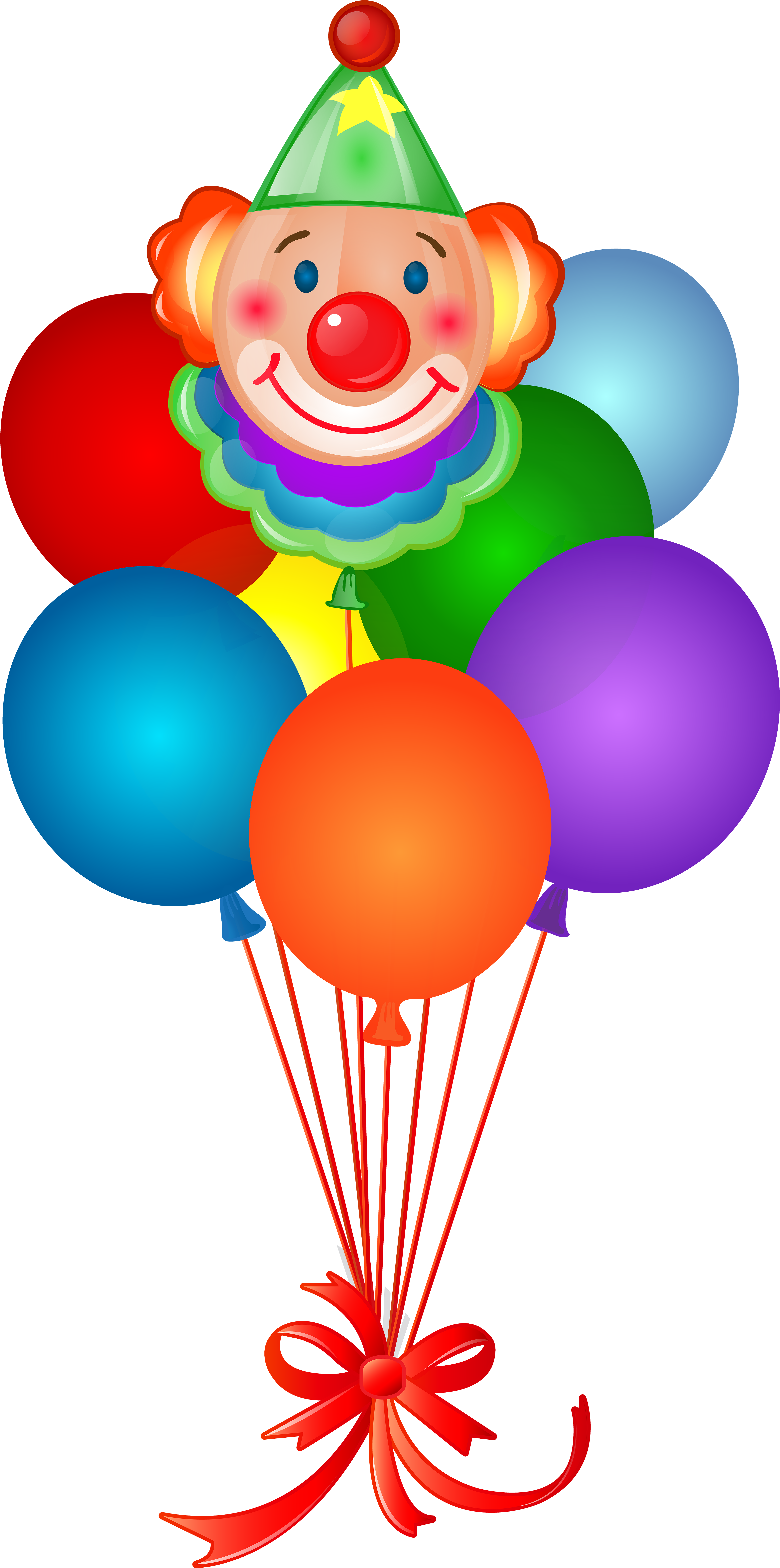 Clown With Balloons Png - Gambar Balon Ulang Tahun (4025x8000), Png Download