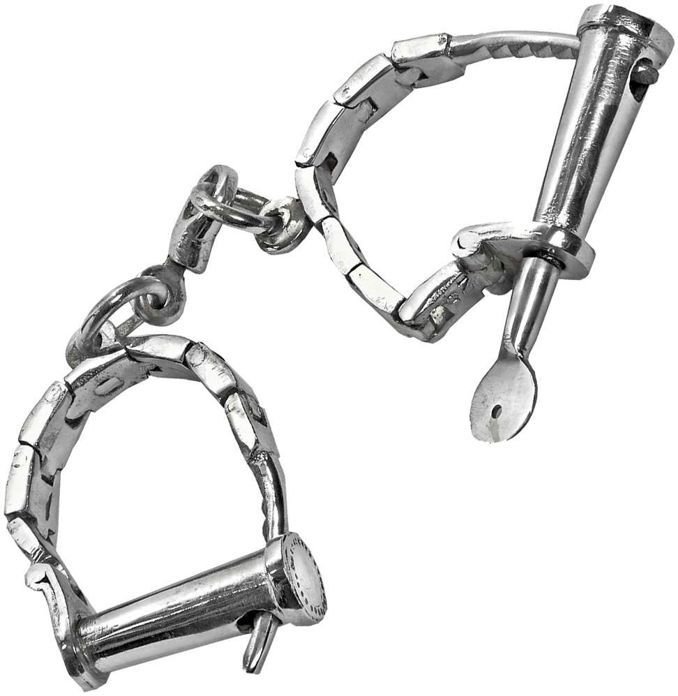 Silver Handcuffs Png Background Image - Portable Network Graphics (1000x1000), Png Download