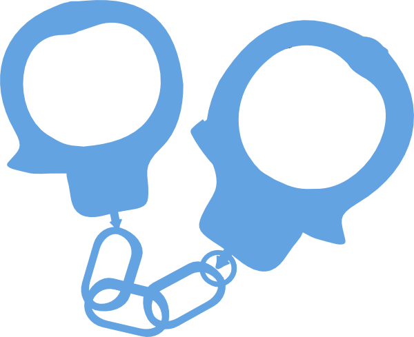Handcuffs Police Blue Clip Art - Fifty Shades Of Grey Clipart (600x489), Png Download