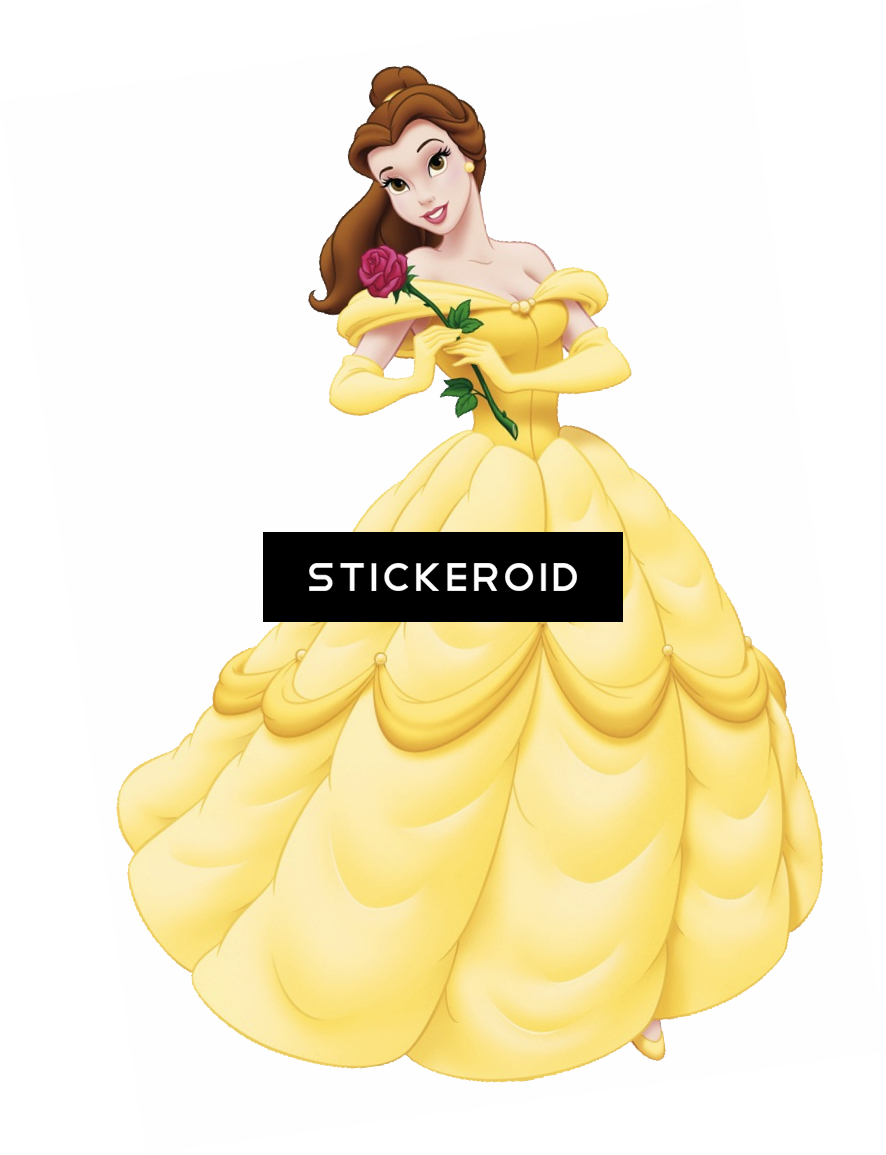 Belle And Beast Beauty Cartoons Disney Princess The - Belle E La Bestia (886x1155), Png Download