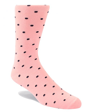 Polka Dots Pink - Sock (1000x464), Png Download
