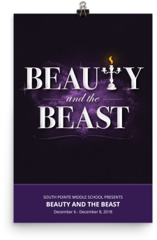 Beauty And The Beast-poster - Beauty And The Beast (500x500), Png Download