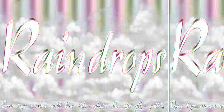 Free Raindrops Font - Parallel (720x360), Png Download