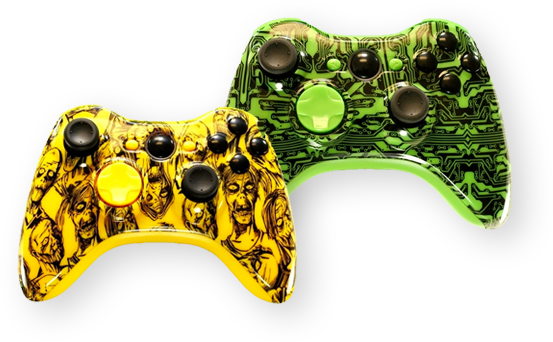 Ps4 Instructions - Ps Vs Xbox 360 Controller Custom (553x342), Png Download