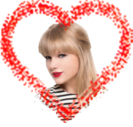 Tswiftheart - Taylor Swift With Hearts (600x444), Png Download