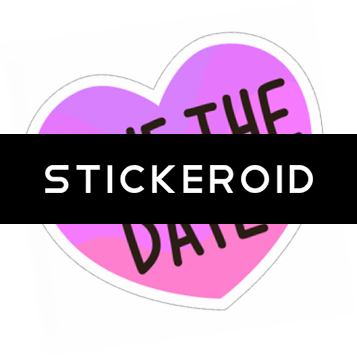 Save The Date - Heart (357x358), Png Download