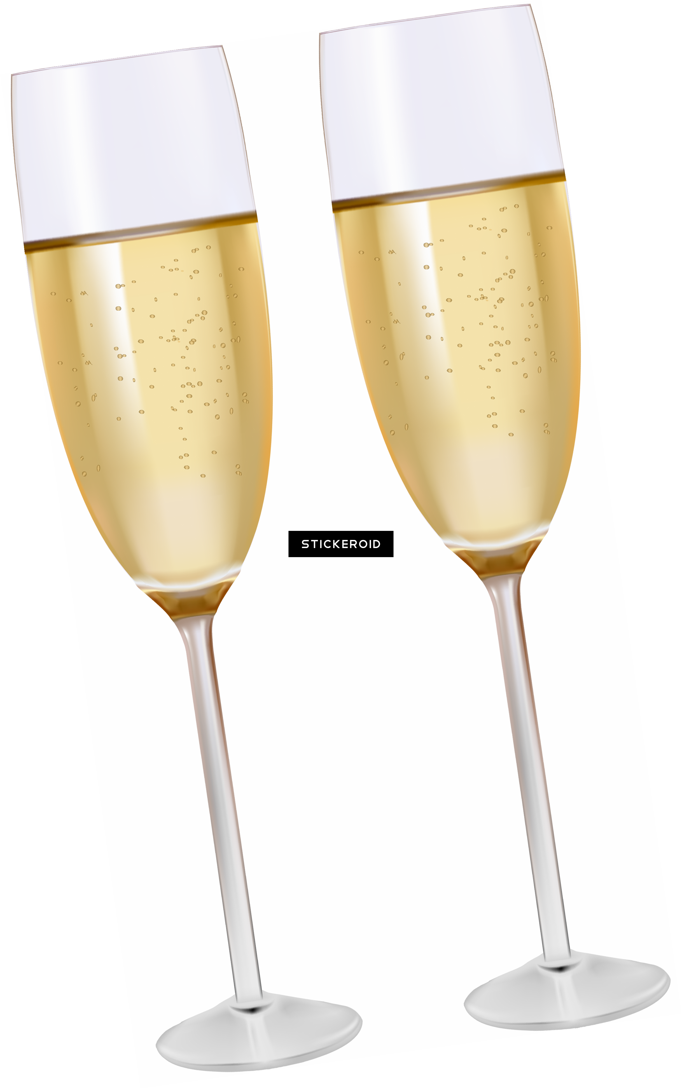 Champagne Bottle - Wine Glass (2338x3728), Png Download