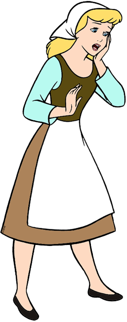 Pumpkin Cinderella Aghast - Cartoon Cinderella In Rags (257x648), Png Download