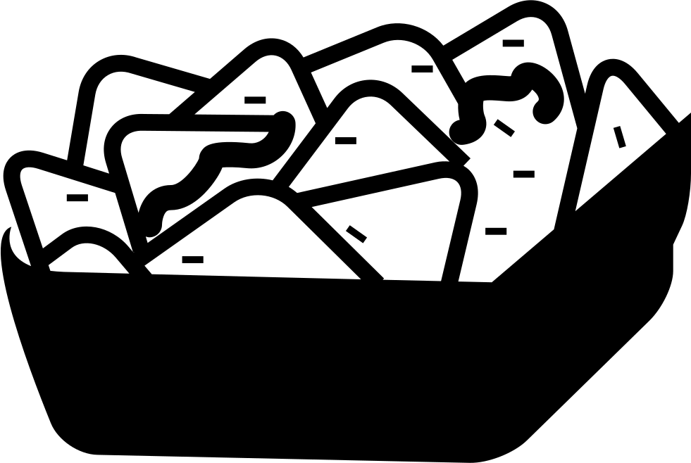 Png File Svg - Nachos Black And White Png (981x658), Png Download