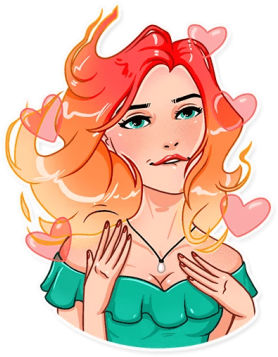 Sexy Girl Flirt - Sticker (360x360), Png Download