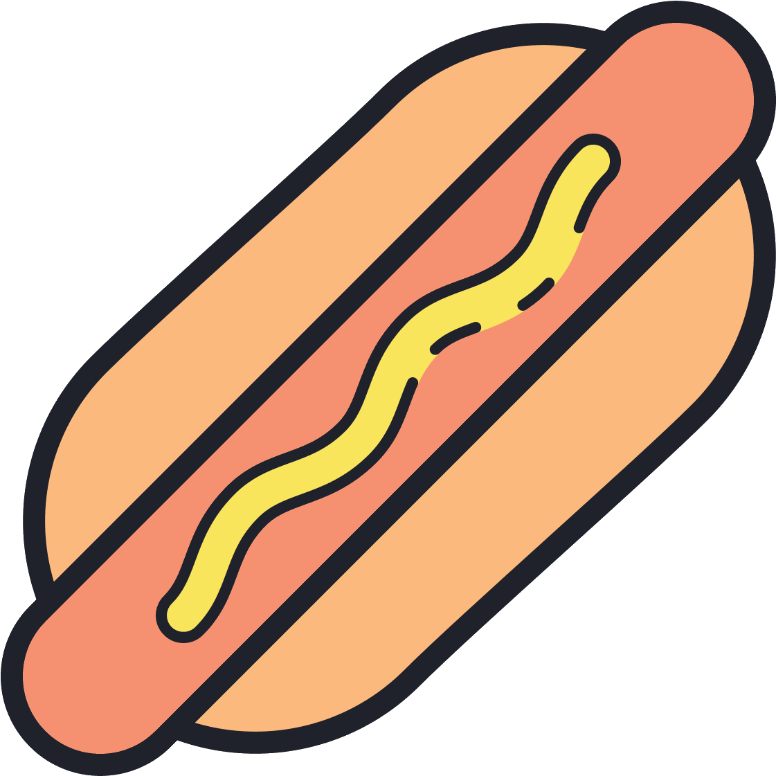 Hot Dog Icon - Icon (1600x1600), Png Download