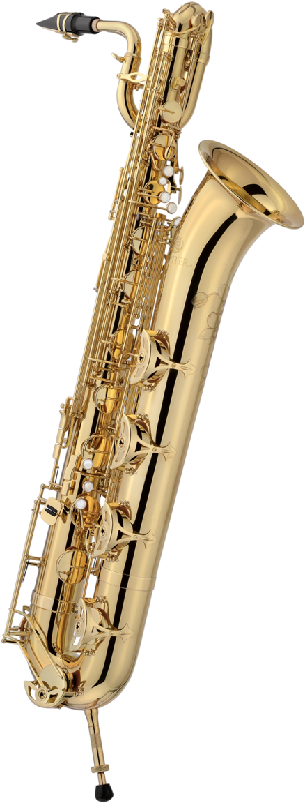 Series 1100 Baritone Saxophone In Eb - Jupiter Eb Baritone Saxophone Gold Lacquered Jbs1000 (484x1200), Png Download