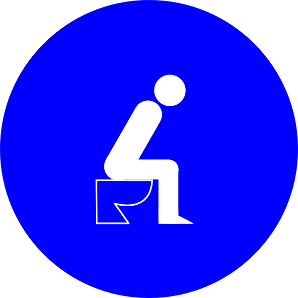 Original Png Clip Art File Sitting On Toilet Svg Images (600x600), Png Download