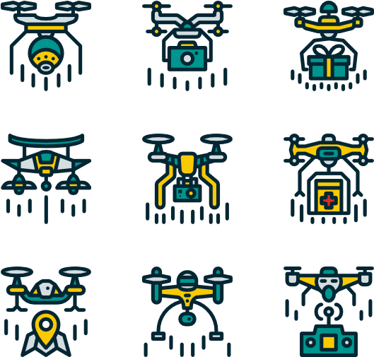 Drone - Flat Icon Franchising (600x564), Png Download