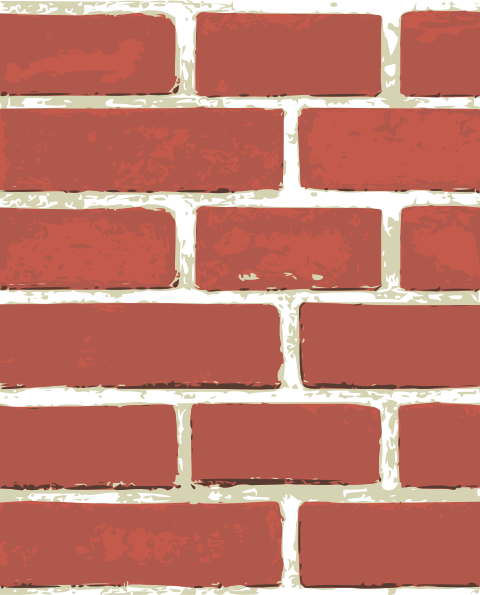 Small - Brick Wall Clip Art (480x595), Png Download