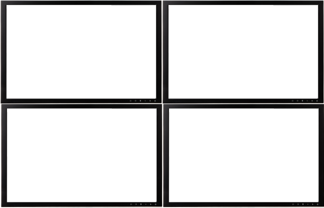 Video Wall Setup - Droodles (640x412), Png Download