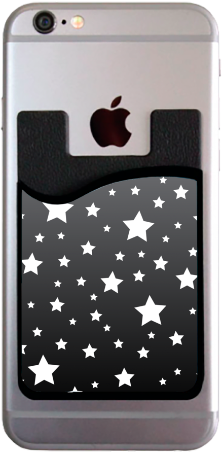White Stars Gray Ombre Card Caddy - Heart Card (741x1024), Png Download