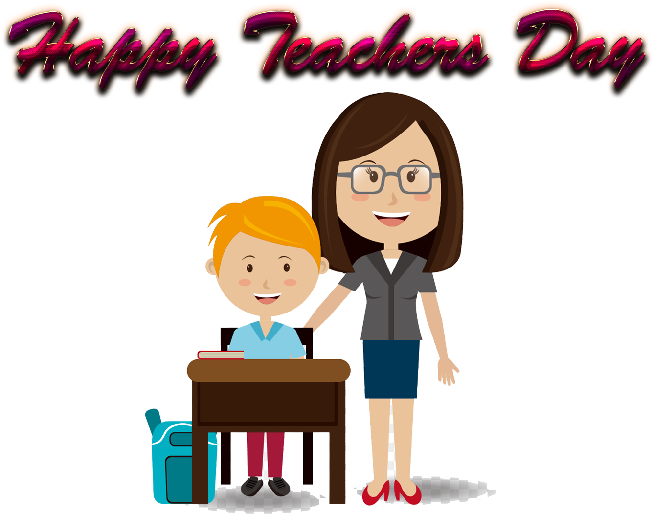 Clip Art Teachers Happy (1444x1180), Png Download