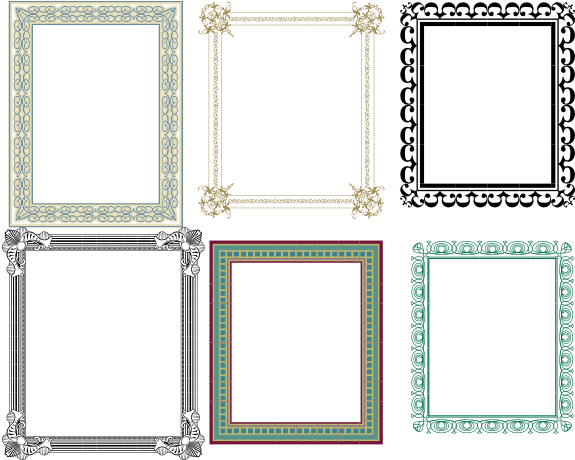 Artistic Frames Svg Clip Arts 600 X 493 Px (600x493), Png Download