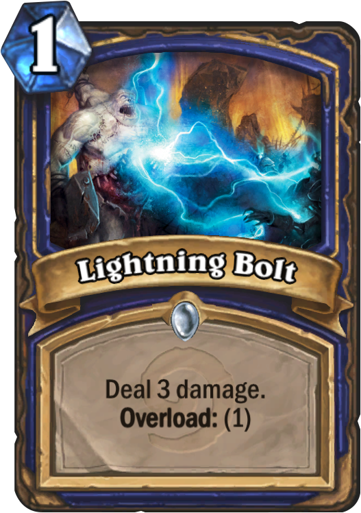 Lightning Bolt Card - Lightning Bolt Hearthstone (567x811), Png Download