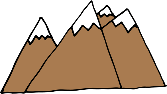 Doodle Mountain Range - Mountain Range (618x618), Png Download