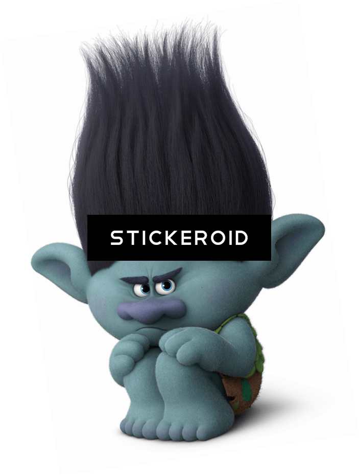 Branch And Poppy Trolls - Poppy Troll Sitting Down (703x931), Png Download