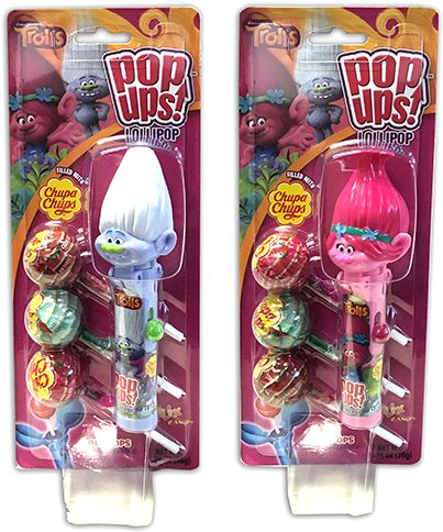 Dreamworks Trolls Pop Ups Lollipop - Flix Disney Frozen Anna Pop Ups Lollipop Dispenser (500x500), Png Download