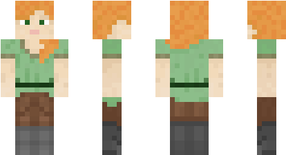 Minecraft Skin Noob Alex (500x304), Png Download