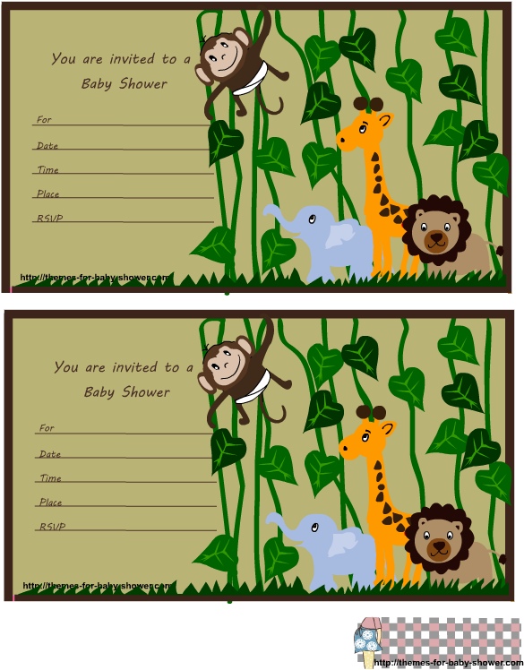 Jungle Baby Shower Invitations 3 - Jungle Book Printable Invitations ...