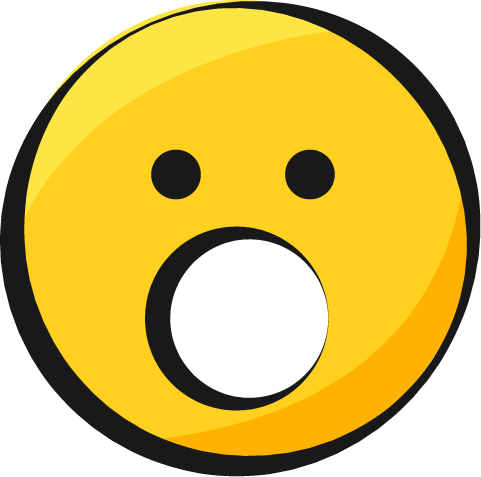 Share - Gif Animé Smiley Choqué (481x477), Png Download