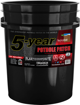 5 Year Asphalt Bucket - Pothole (355x444), Png Download