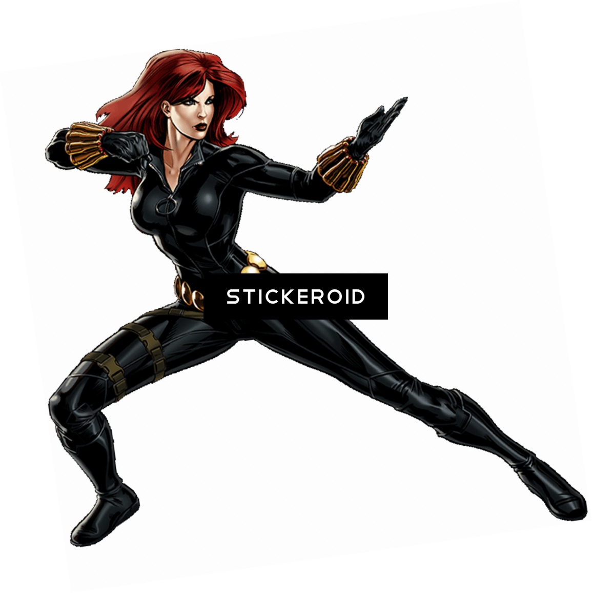 Black Widow - Marvel Black Widow Karate (1155x1156), Png Download