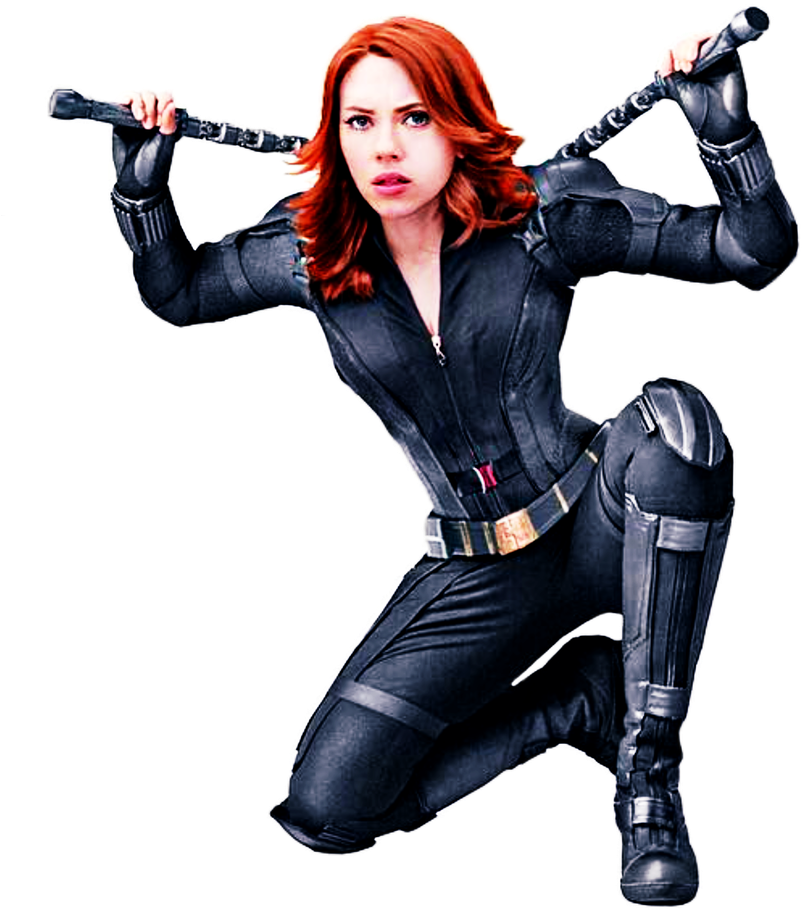 Infinity War Black Widow Redhead And Without Vest By - Black Widow (844x946), Png Download
