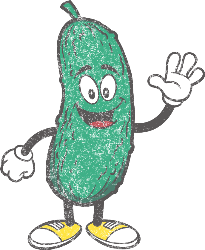 Pickle Chalk Art2 - Little Pickles (709x863), Png Download